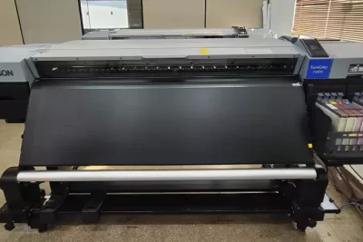 Impressora Sublimação Epson F9470 com 2 cabeças PrecisionCore® TFP®. Investimento de R$ 58.000,00, maquina está em Franca - SP.